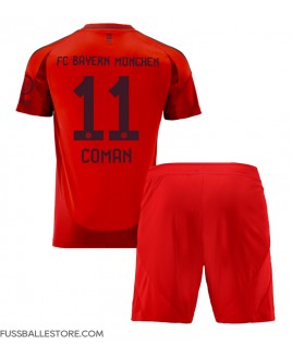 Günstige Bayern Munich Kingsley Coman #11 Heimtrikotsatz Kinder 2024-25 Kurzarm (+ Kurze Hosen)